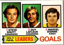 1977-78 Topps Hockey - Goal Leaders #1 - Schutt -  Guy Lafleur - Dionne   B