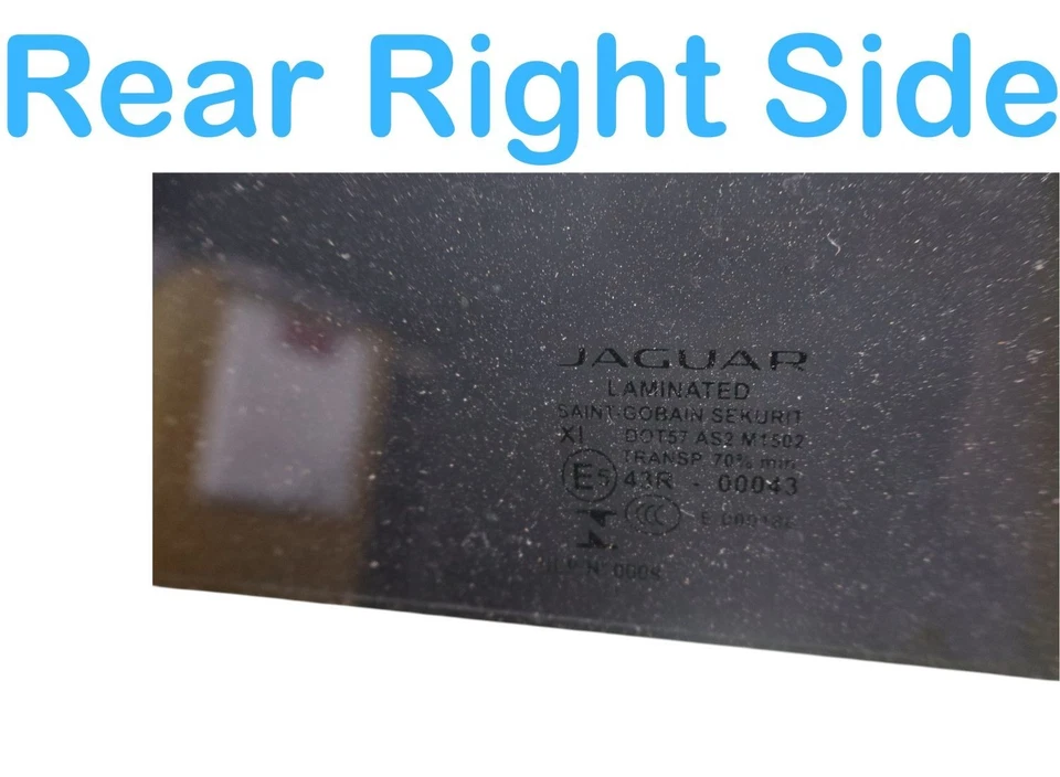 10-19 Jaguar XJL XJR Puerta Trasera Derecha Pasajero Puerta Lateral Ventana Auto Vidrio Fabricante Original Foto 3 de 4