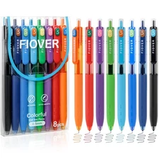 Colored Gel Pens, 0.5mm Quick Dry Ink Fine Point Smooth Writing Colorful Pens...