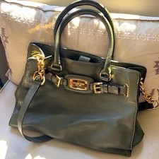 Michael Kors olive green leather handbag
