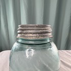 1/2 gallon Atlas Strong Shoulder Mason Blue/green Glass Jar w/ Metal Screw Lid  — photo 5