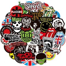 US 100PCS Rock Band Stickers Lot Punk Music Heavy Metal Bands Sticker Decal