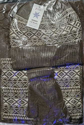 HDDD Women’s Cold Weather  Warm & Soft  Brown And  Beige