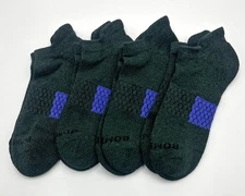 NWT 4 pairs Men's honeycomb Marl Ankle Socks Cushion Size Large Green BOMBAS