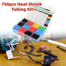 750Pcs Heat Shrink Tubing Sleeve Kit Wire Shrink Wrap Tubing Shrink Ratio 3:1