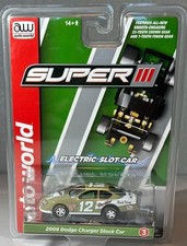 HO Slot Car Auto World 2008 Dodge Charger Stock Car Super III No.12