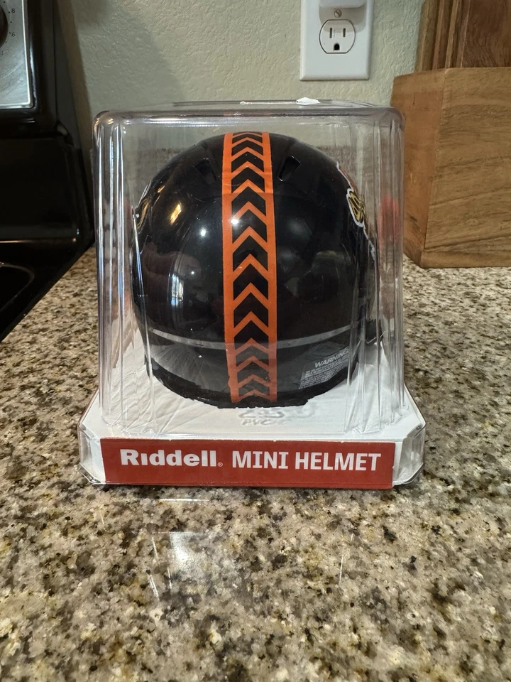 Mini Casco Personalizado Riddell Atlanta 404 CFP Edición Orange Bowl-Raro-Nuevo En Caja Foto 4 de 4