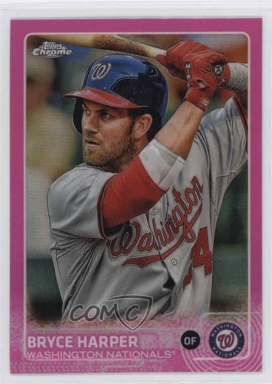 2015 Topps Chrome Pink Refractor Bryce Harper #81 14lc