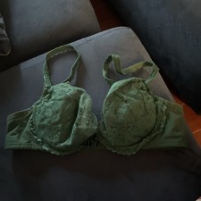 Vintage WONDERBRA Sz 36c Green 7155 Lace Underwire Wonder Push Up Bra