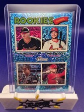 2026 Topps Heritage 2026 Rookie Catchers Blue Sparkle Crooks, Flores, Stubbs
