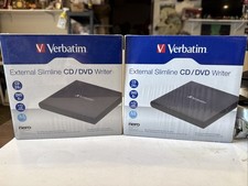 Lot Of 2 Verbatin External Slimline CD/DVD Writer Sealed New Burner