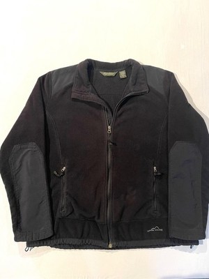 Eddie Bauer Men s Polartec Wind Pro Fleece Jacket Size XL Black Zip Pockets