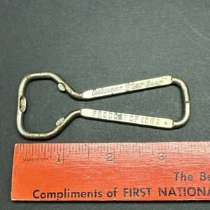 Vintage Dubuque Star Beer Bottle Opener Antique Church Key Brewing Advertising