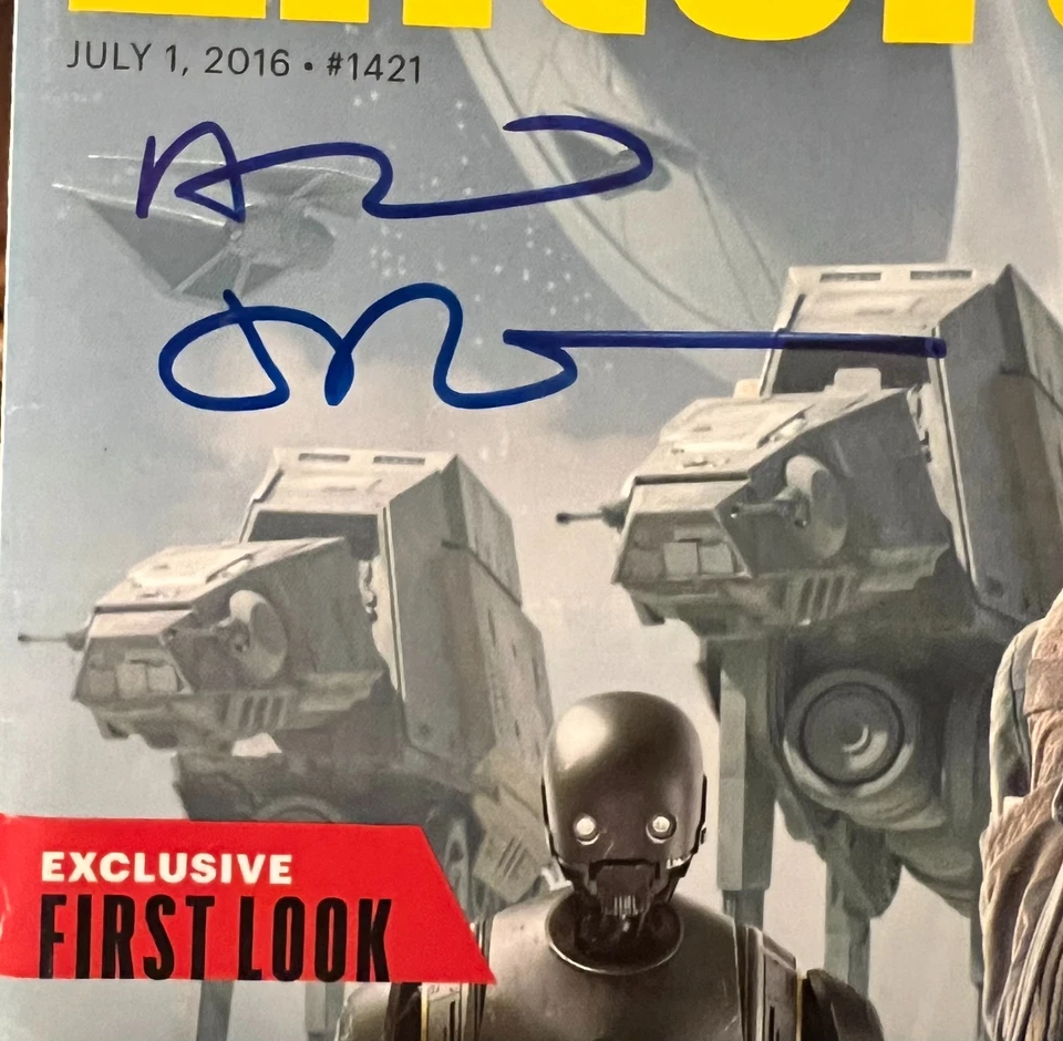 Star Wars Rogue One EW signed by Gareth Edwards, Diego Luna, Alan Tudyk auto COA - Image 2 of 4