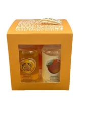 The Body Shop 3 Pc Gift Set Small Mango Whip Body Lotion, Shower Gel & Pouf