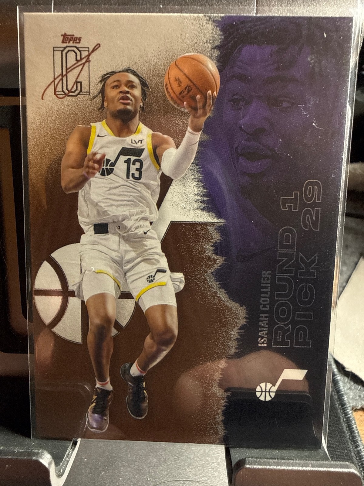 2025-26 Topps Signature Class #5 Isaiah Collier Blue & Orange