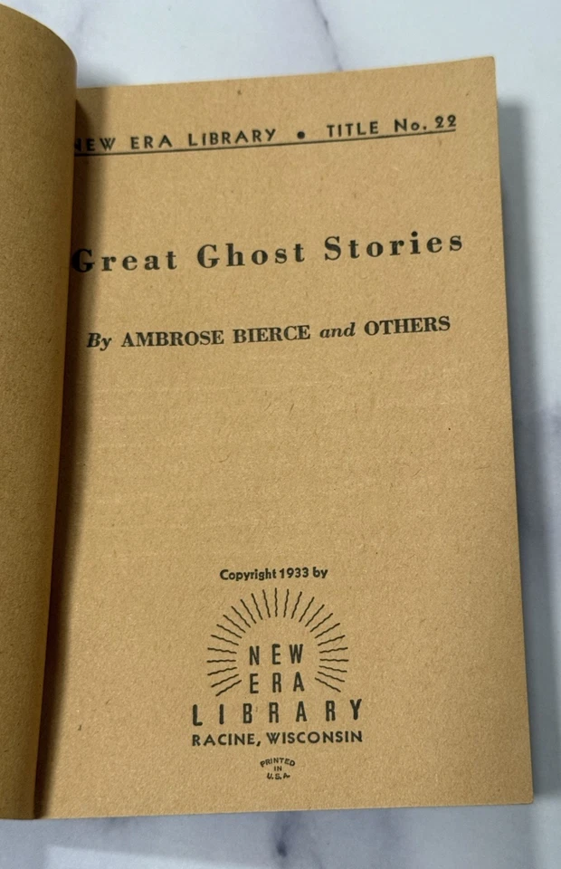 1933 New Era Library No 20 Great Ghost Stories Booklet Pocket Book - Image 4 of 4