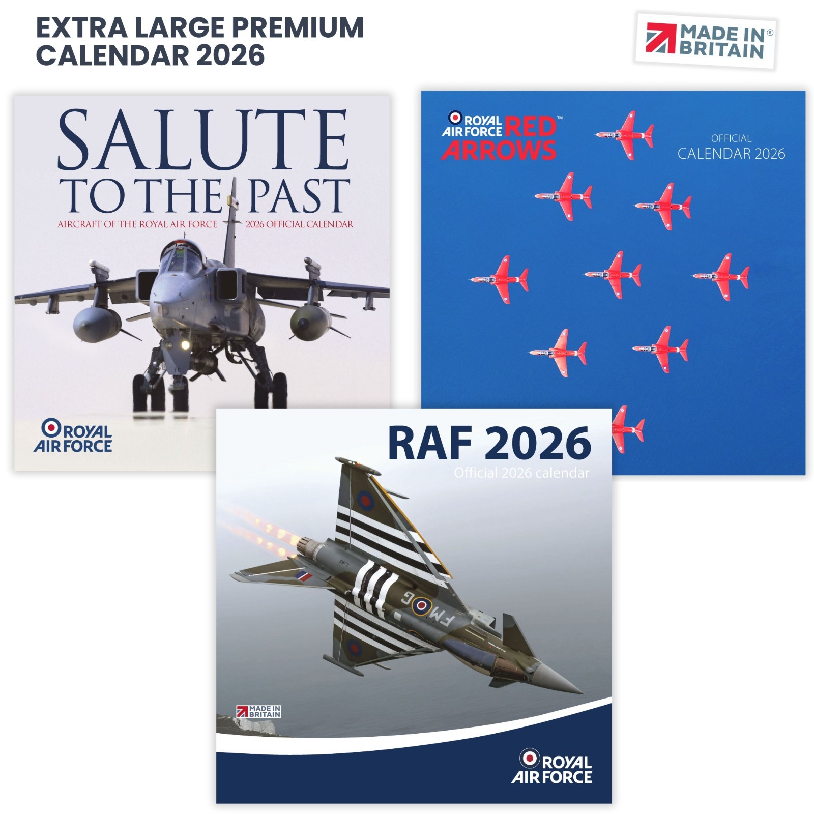 2026 Calendar Royal Air Force Bundle - 3  Calendars MADE IN BRITAIN®