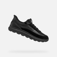 GEOX Spherica FAST IN PLUS Uomo - colori BLU E NERO  - VERA PELLE - NUOVO -