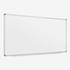 Dry Erase Magnetic Wall-Mount Porcelain White Board, 96 X 40, Aluminum Frame