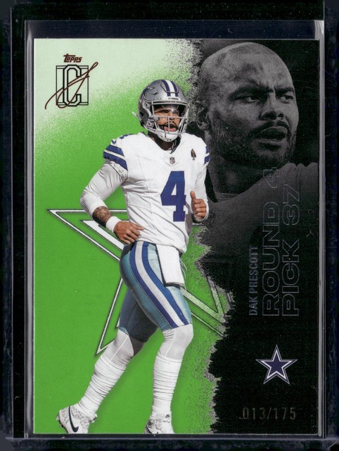 2025 Topps Signature Class #15 Dak Prescott Lime Green #/175