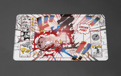 Ace Cross Fire! -ANIME TCG Playmat For One Piece, Anti Slip, MADE IN USA