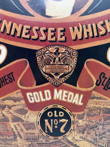 Vintage 1988 Jack Daniels Old No 7 Gold Medal 1904 Wall Sign Plaque 20x16 - Bild 4 von 10