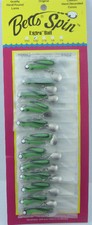 Betts 021GR-21N Beetle Spin Grub 1" 1/32 oz  Catalpa/Black Stripes Card of 12