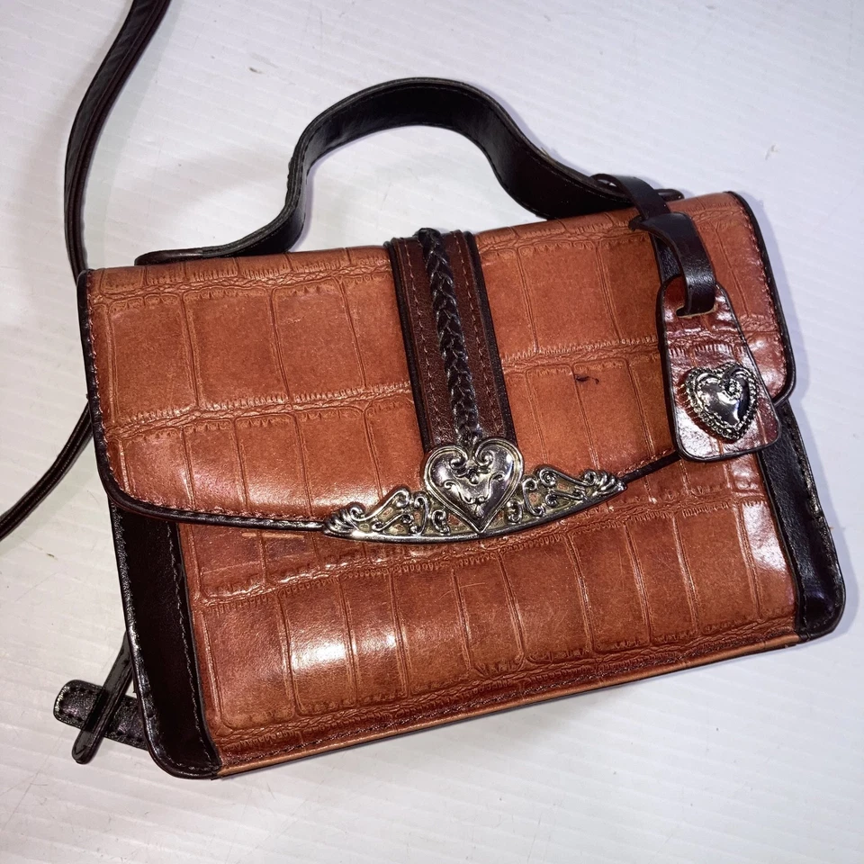 MC Marc Chantal Marrón Western Imitación Cuero Bolso de Mano Reptil Cartera Bolso de Hombro 7" Foto 2 de 4