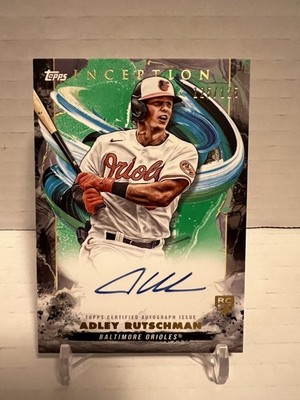 Adley Rutschman 2023 Inception BRES-AR Green On Card Auto Book End 125/125 RC