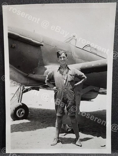 WW2 Egypt - a Fitter & RAF Hawker Hurricane Trop 1942 Heliopolis  photo 9 by 6cm