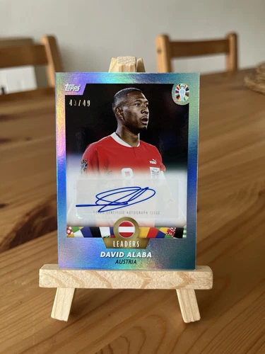 David Alaba 2024 Topps Jose Mourinho Platinum Euro Leaders Auto Green /49