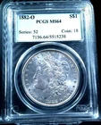 1882 O/O Morgan Dollar $1 - NGC MS64 - VAM-7 TOP 100 - NICE Blazing Example!