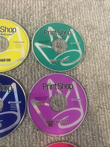 Broderbund Print Shop Version 10 Full Version for Windows 95/98/NT PCs 9 Discs - Picture 5 of 8