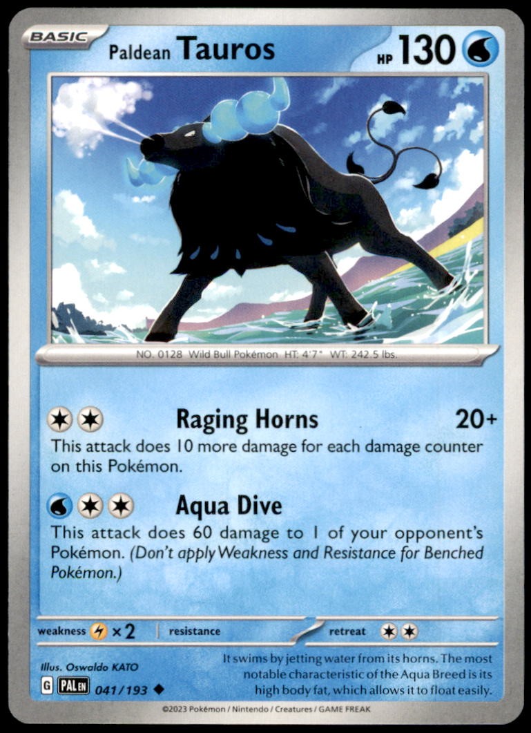 Pokemon - Paldean Tauros #041/193 - PAL Uncommon