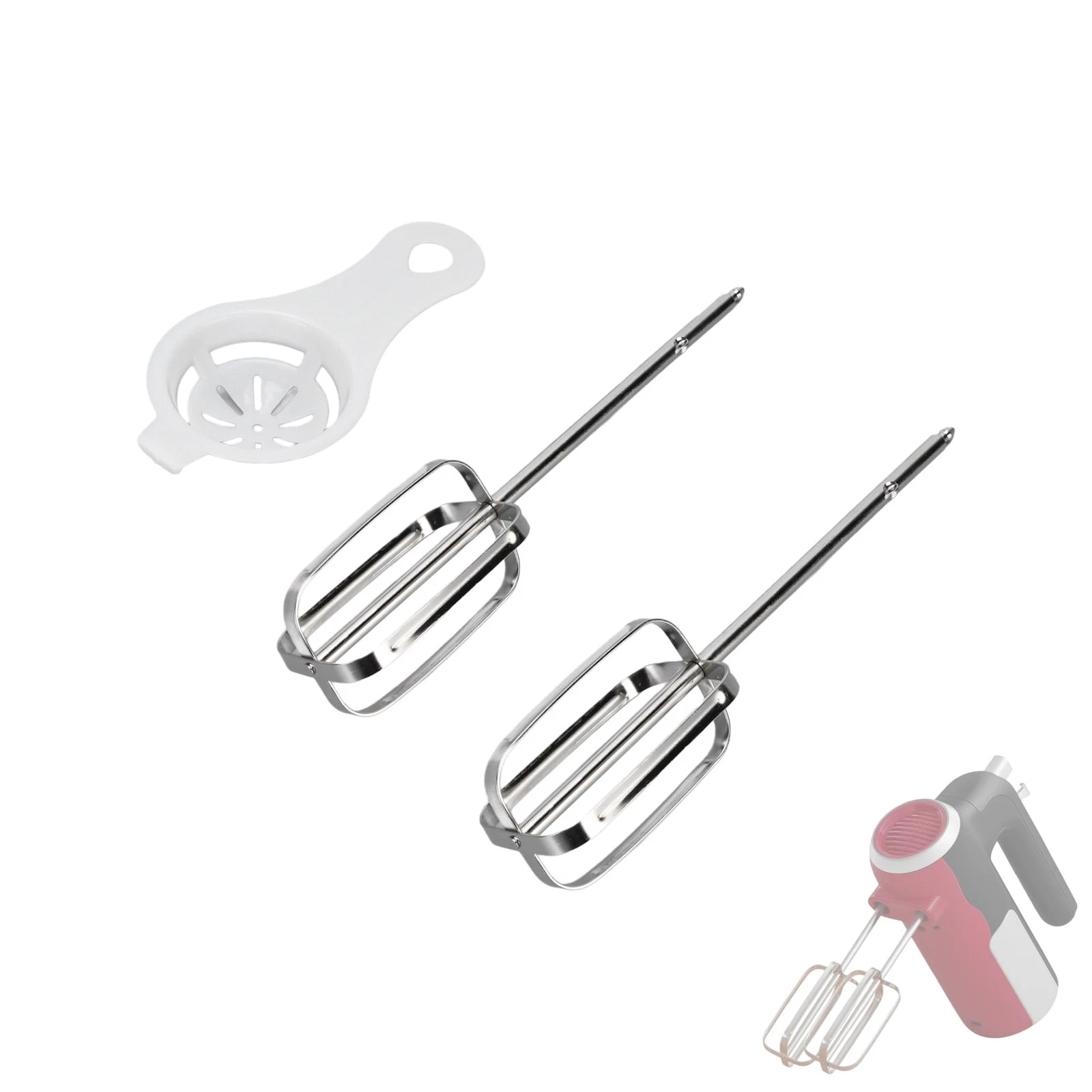 Hand Mixer Attachments, Stainless Steel Beaters with Egg Separator for Hand M...