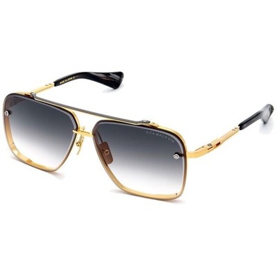 DITA Mach Six DTS 121-01 Yellow Gold Titanium Gray Gradient Authentic Sunglasses