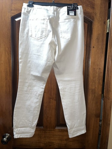 Nine West White Gramercy Skinny Ankle Denim Jeans Women's Size 12 NWT - Picture 5 of 7