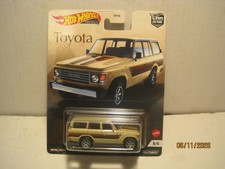 hot wheels premium car culture totota land cruiser FJ60 tan w/RR NIP 1/64