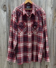 Carhartt Rugged Flex Flannel Shirt Men  s Relaxed Fit Midweight Plaid 2XL NWOT