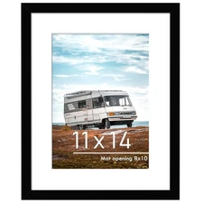 PEALSN 11x14 Picture Frame, Display Pictures 8 x 10 with Mat or 11 x 14 Witho...