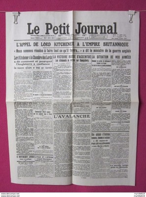 Zeitungsidentische Reproduktion: Le Petit Journal du Jourdi 27 august 1914
