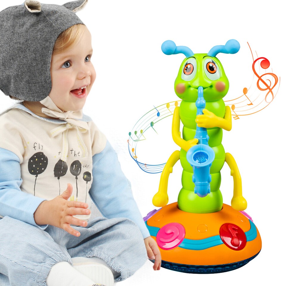 Kids Dancing Saxophone Caterpillar Music Light Birthday Gifts for Boys