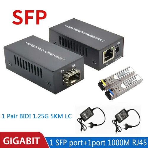 Sfp Media Converter Gigabit Mini10/100/1000Mbps Fiber Optical EthernetSwitch LOT - Picture 10 of 17
