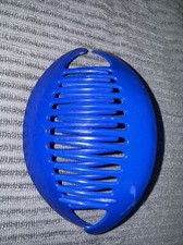 Vintage Hair Cincher Comb Blue Banana Clip 6" 1980s Ponytail Holder