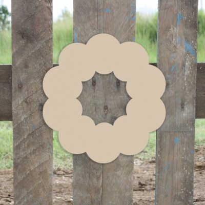 Wood Wreath Shape, Unfinished Shape, MDF Wood Cutout, Wooden Paintable Craft