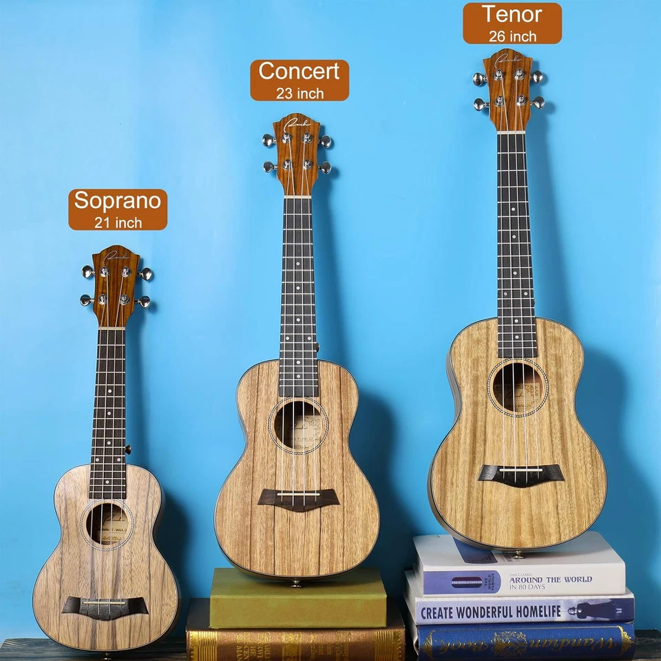 Ukelele de concierto 23 pulgadas profesional aprender a tocar ukelele principiante con 12 Onli Foto 4 de 4