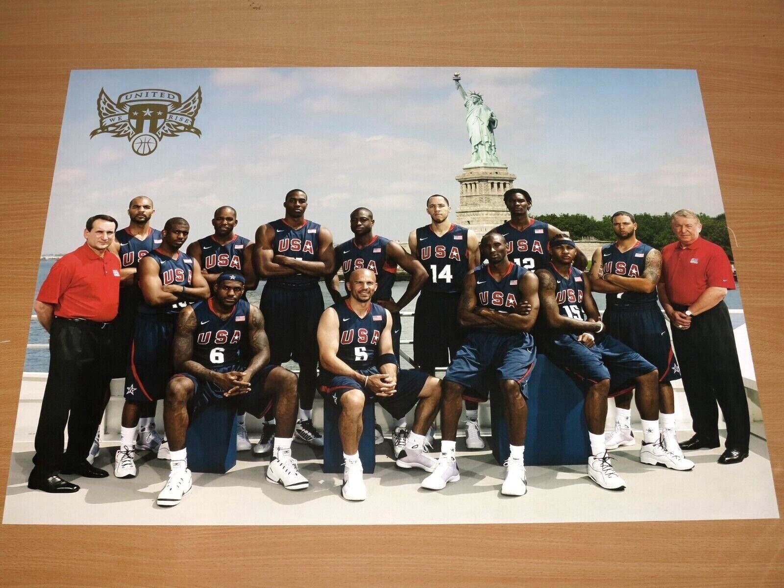 reposo grande pistola Nike USA Dream Team Basketball Poster - Lebron James &amp; Kobe Bryant  J.Kidd Mint | eBay