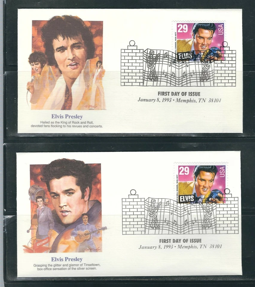 US Scott # 2721 Elvis Presley FDC. Four Different Fleetwood Cachets - Image 2 of 2