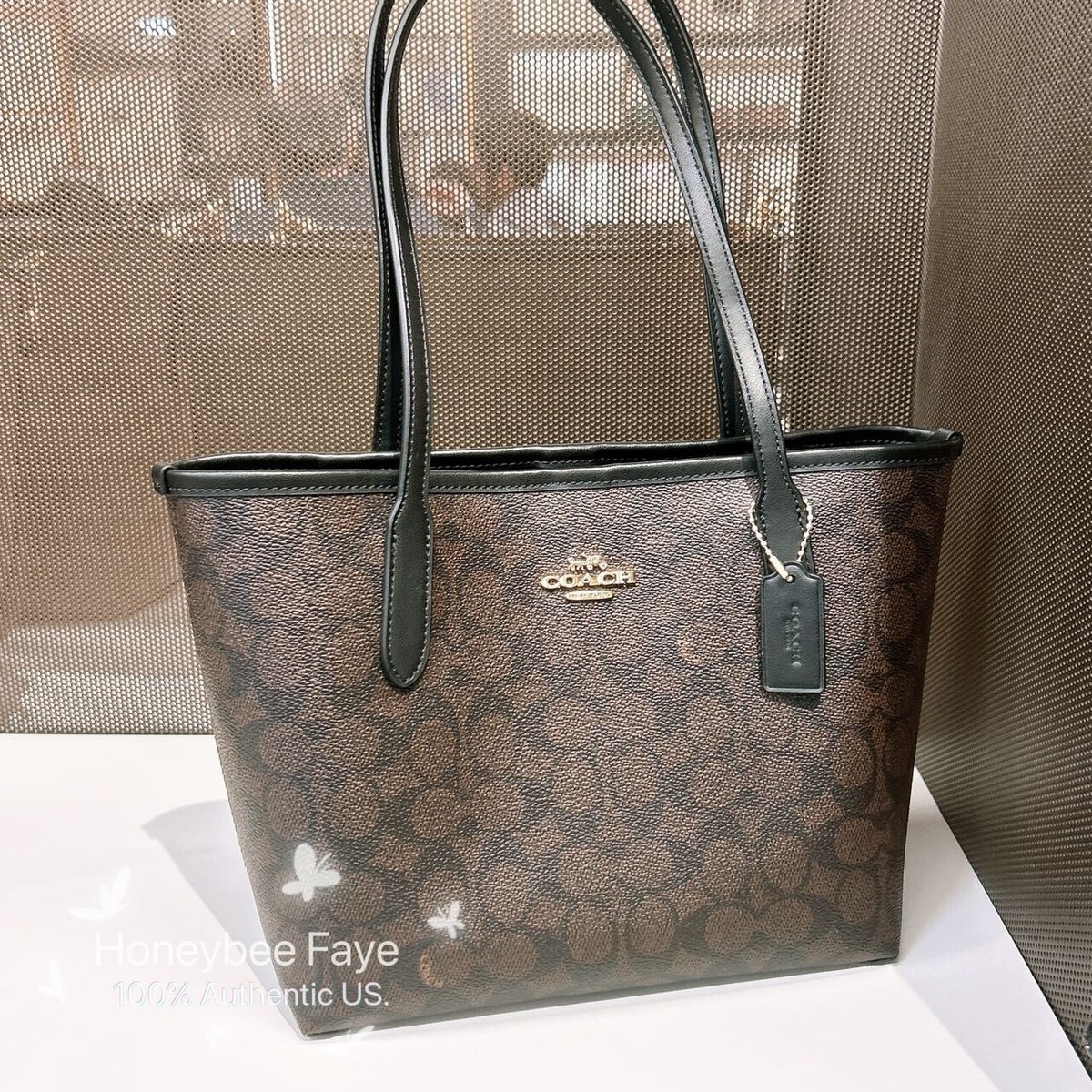 NWT coach Small City Tote Bag In Signature Canvas CU759 Very